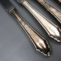 6 Dessertmesser versilbert