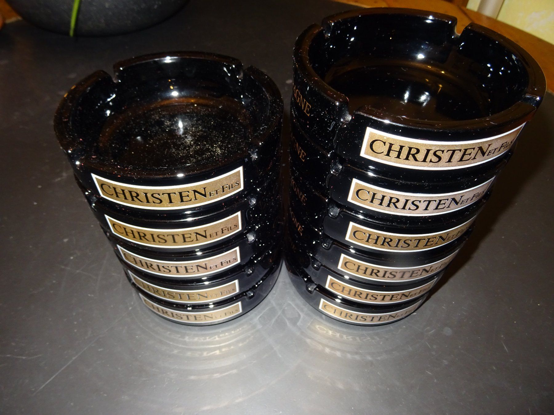 Portacenere: 11x Aschenbecher Christen Champagne – Nuovo (secondo la descrizione) da Binningen venduto da 3zoepfli 2