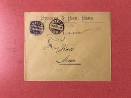 Briefumschlag Bern 1887 mit Marke gestempelt echt gelaufen