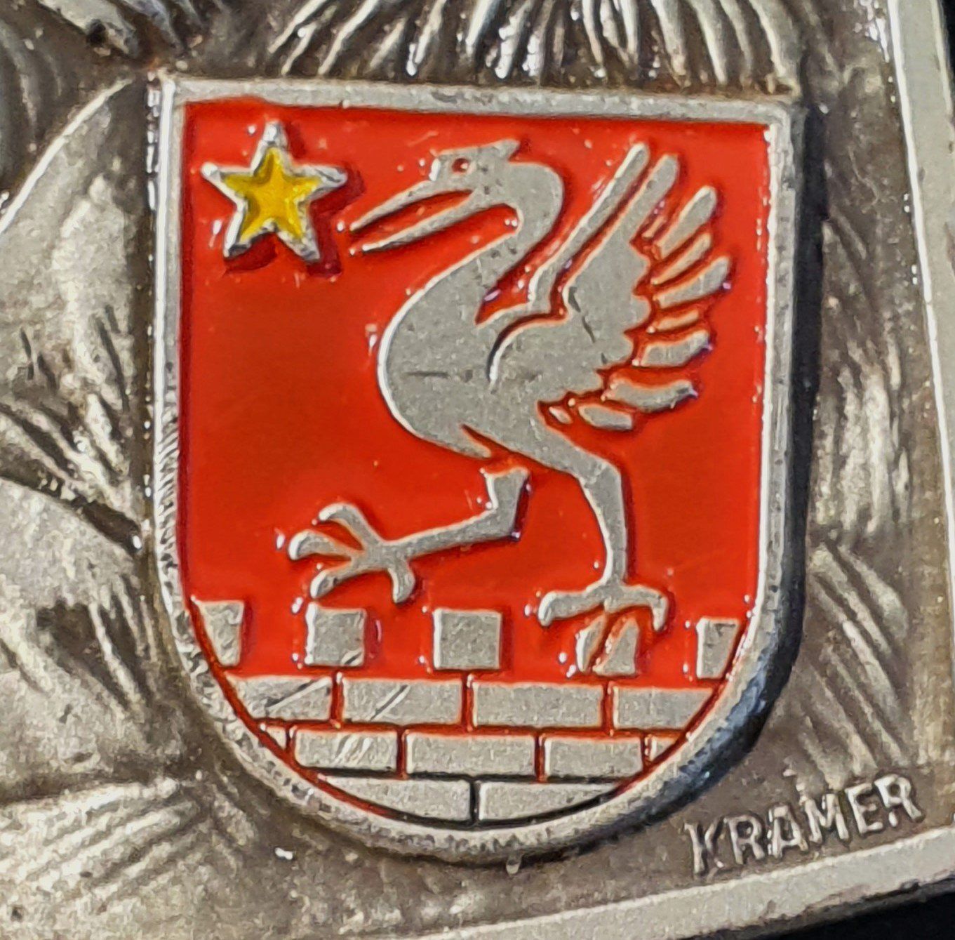 Placchette & Badge: CC638 - Abzeichen Gemeindewappen Chatel-sur-Montsalvens FR – Usato da Reinach BL venduto da Boston-Verkauf 1