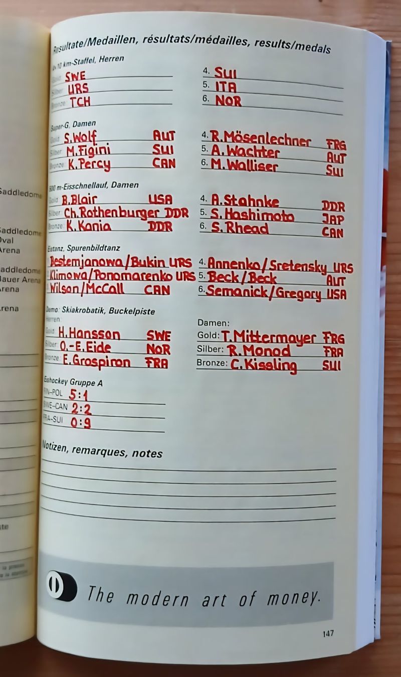 Libri: Schweizer Olympiaführer Calgary 1988 – Usato da Krauchthal venduto da mago371 1