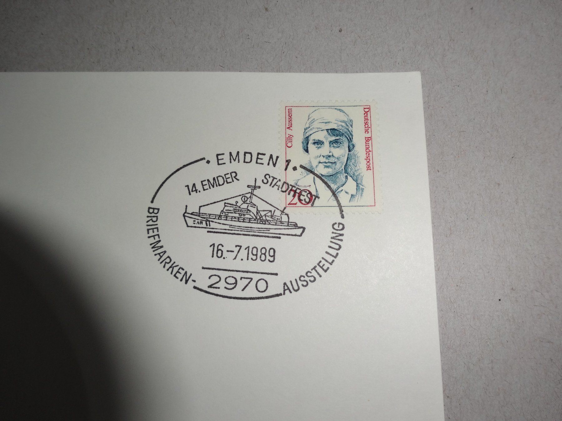 Alle Briefmarken: Ersttagsbrief  Emden Stadtfest 16.7.1989 – Gebraucht aus Neerach von jenny062 1