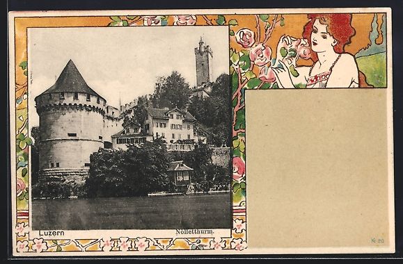 Cartes postales: Passepartout-Lithographie Luzern, Nölle – D'occasion à Berlin par bartko-reher