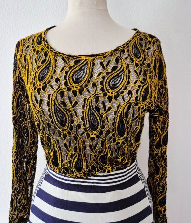 PULLI TUNIKA SHIRT BLUSE KLEID M 38 PHILIA UNIKAT,  TOP