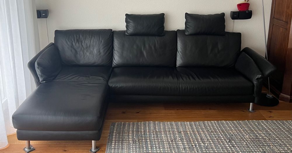 Schwarzes Ledersofa von Intertime (Gebraucht) in Horgen für CHF 150 ...