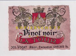 Etikette für Wein - Pinot noir "La Tour" /bd