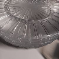 7 Stk.grosse schwere Platzteller aus dickem Glas