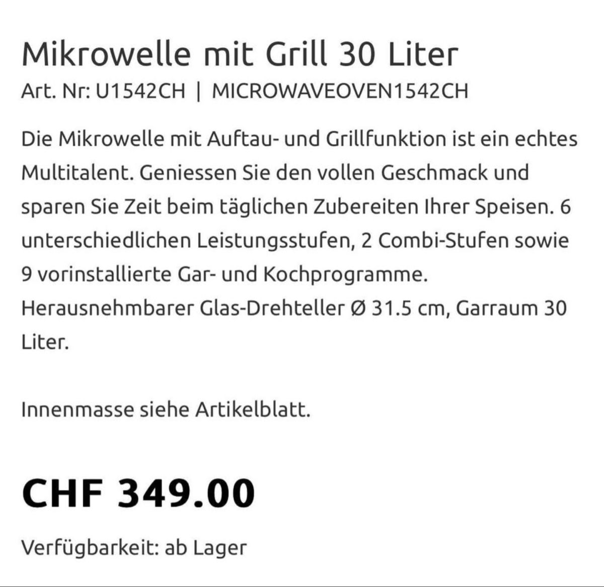 Rotel Elettrodomestici da cucina: Rotel Microwave with Grill Function - Wie Neu, Good Value! – Nuovo (secondo la descrizione) da Wallbach venduto da Nenex 5