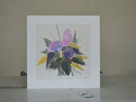 30x30 Aquarell-Seide