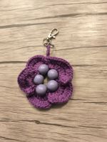Porte-clés fleur en crochet 