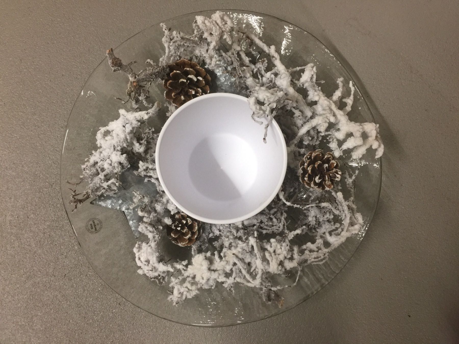 Glasi Hergiswil Alle Dekorationen: Weihnachtlich winterliche Glasschale – Gebraucht aus Zürich von Cdefinitiv