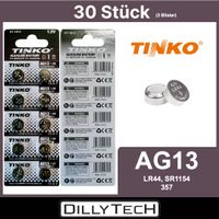 Tinko AG13/LR44/SR1154/357 Knopfzellenbatterie - 30 Stk.