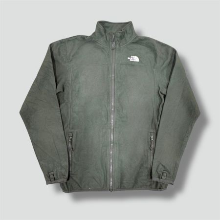 The North Face green fleece jacket winter techwear