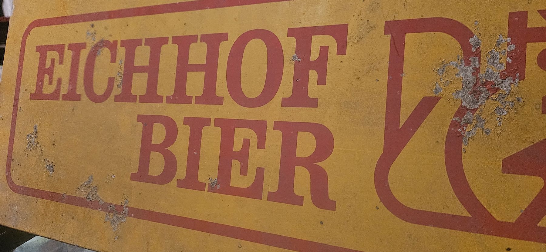 Eichhof Schilder: Eichhof Bier Blechschild massiv - selten – Gebraucht aus Belp von Ginus85 4