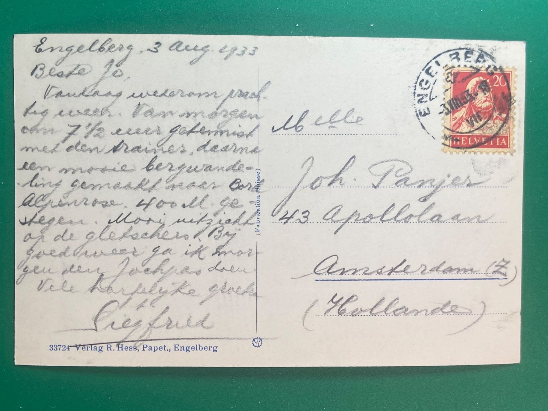 Cartoline postali: Engelberg - Pension und Restaurant auf Bord – Usato da Steg VS venduto da danwer74 1