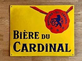 Bière du Cardinal -  Emailleschild - Plaque émaillée rare