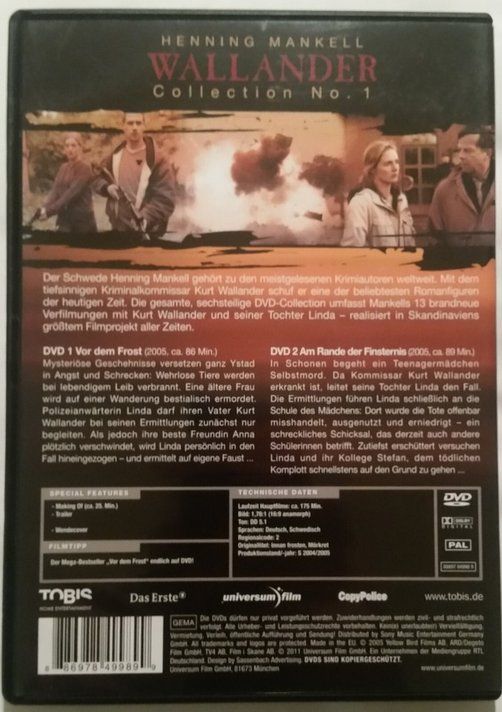 Tutti i DVDs: Wallander - Collection No.1  (Henning Mankell)  DE & Schwed. – Usato da St. Gallen venduto da elk2020 1