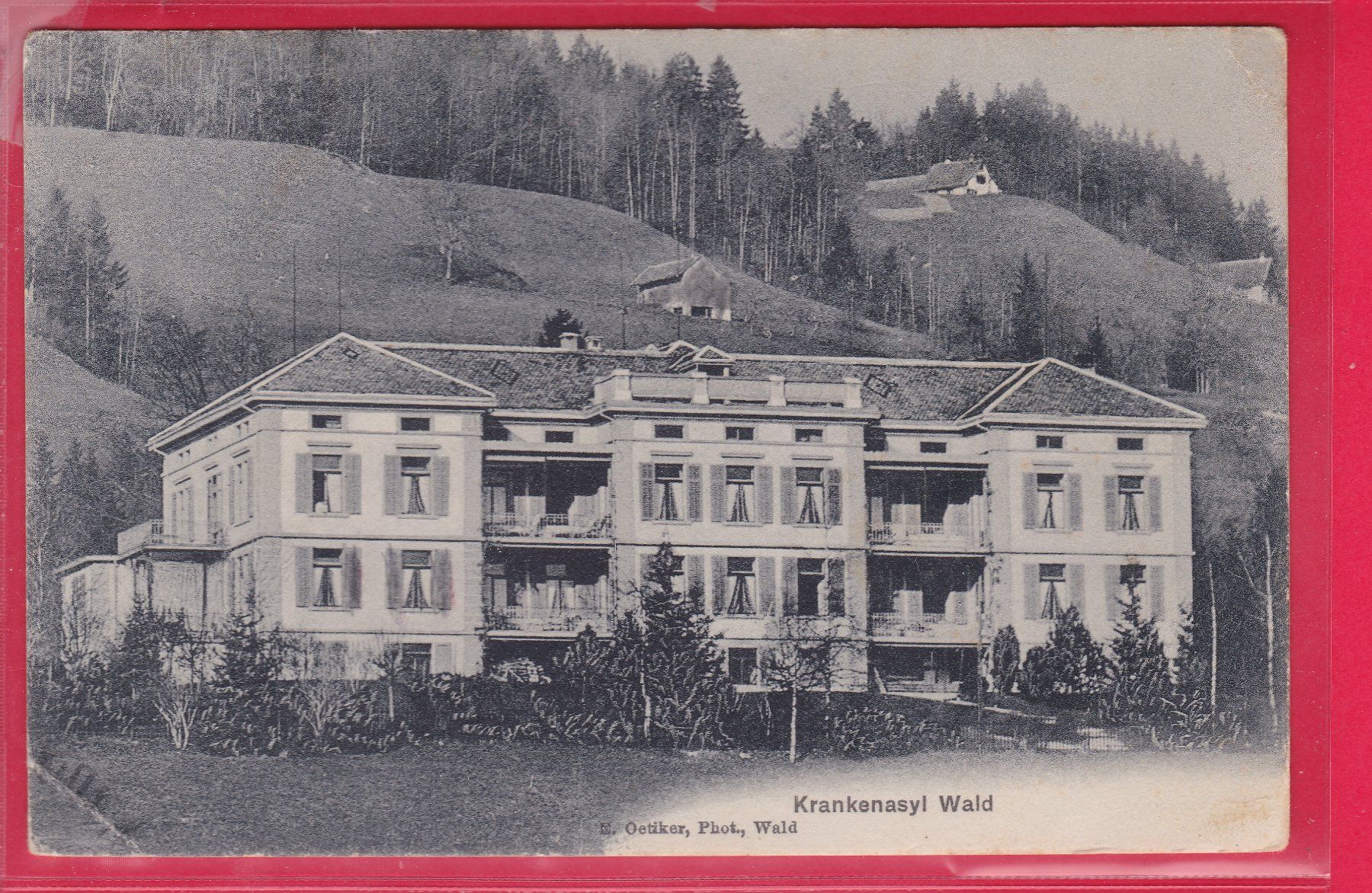 Ansichtskarten: KRANKENASYL WALD – Gebraucht aus Oberrieden von Gebirgsstelze