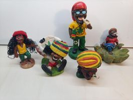 Rasta Figuren  5 Stk. 3 Sammelfiguren und 2 Aschenbecher.