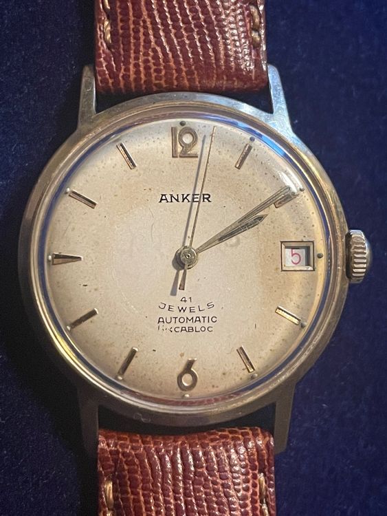 Vintage „ANKER“-Armbanduhr für Herren aus den 50/60er Jahren