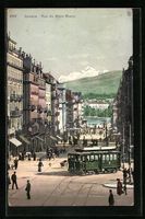 Genève, Rue du Mont Blanc, Strassenbahn