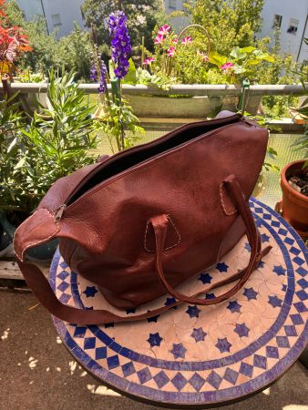 Reisetasche aus echtem Leder aus Marokko