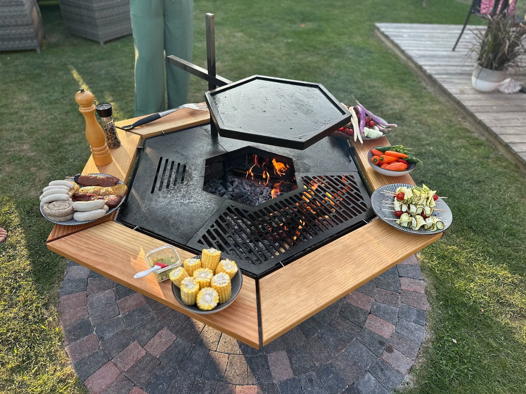Bracieri: modulare Feuerschale Försterfeuer® mit Grillring – Nuovo e nell'imballaggio originale da Madiswil venduto da Foersterfeuer 4