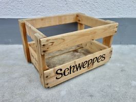 1 alte Holzkiste SCHWEPPES 1971 Kiste Getränkekiste Harass