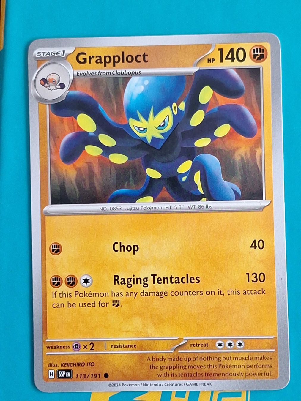 Pokémon Carte collezionabili: Grapploct - Pokemon Surging Sparks – Usato da Altstätten SG venduto da GGsGameshop
