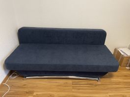 Schlafsofa/Bettsofa, dunkelblau, sehr bequem, Top Zustand!