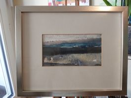 Original-Aquarell "Abstrakte Landschaft" – G.N. Top Zustand