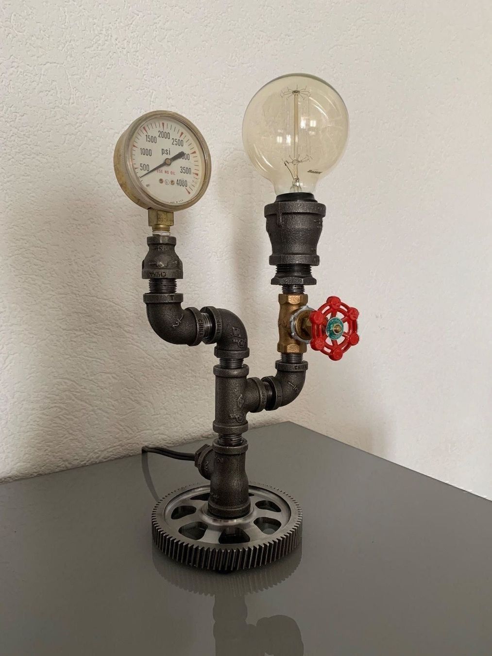 Lampen: Lampe steampunk industriel valve on/off – Neu (gemäss Beschreibung) aus MORGES von thaiti 2