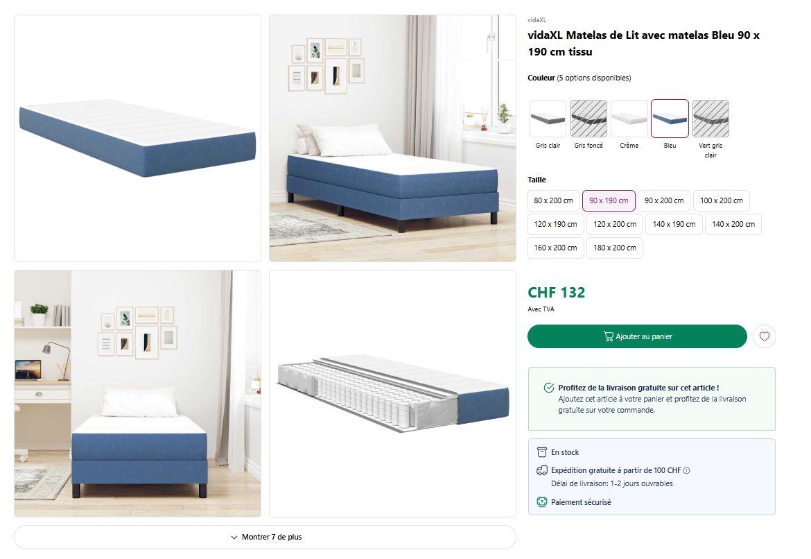 Materassi: Matelas 90 x 190 – Nuovo (secondo la descrizione) da Fribourg venduto da Kiki020