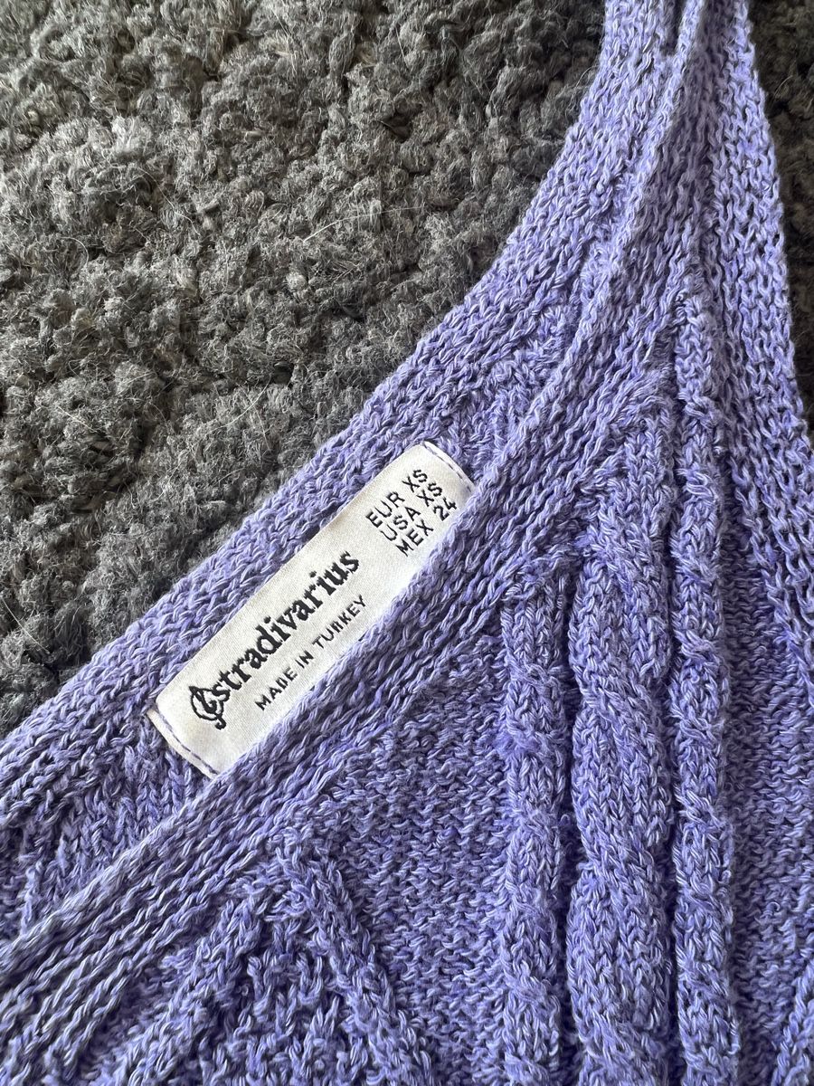 Stradivarius Top: •Stradivarius•Wunderschönes Strick-Crop-Top in Lavendel  – Nuovo (secondo la descrizione) da Effretikon venduto da Briga.S. 1