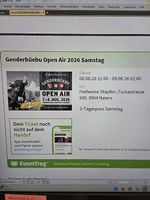 1 Ticket Genderbüebe Openair Samstag 08.08.2026