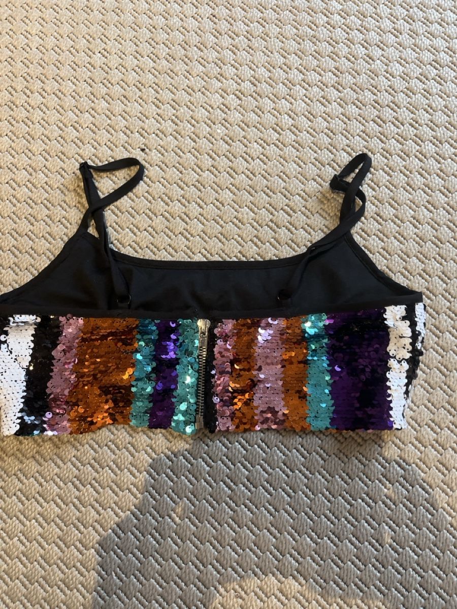Top: Pailletten-Bustier von Diffuse, S – Usato da Solothurn venduto da Bobesch08 6
