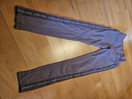 LASCANA Leggings Gr. S Grau mit Logo-Streifen, Top Zustand