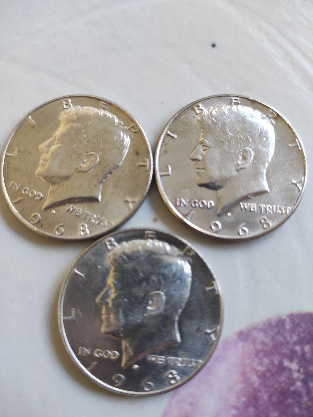 Tutti le monete: 3 monnaies Half Dollar kenedy1968 – Usato da Couvet venduto da lulul
