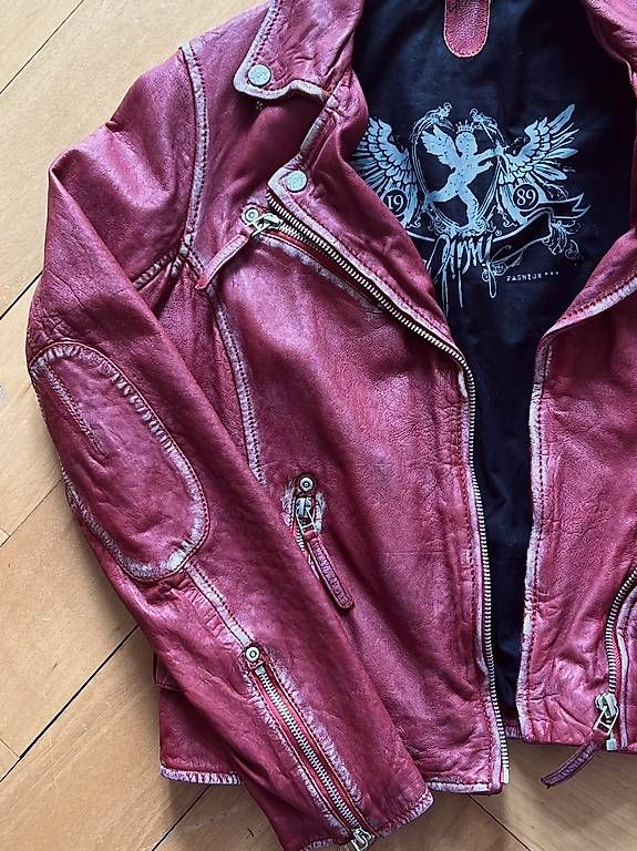 Giacche: Leder-Bikerjacke Vintage Red Gr. S – Usato da Schaffhausen venduto da blu_69kx 2