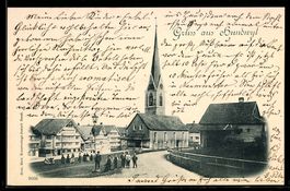 AK Hundwil, Ortsansicht mit Kirche