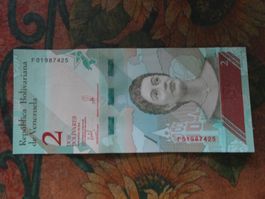 VENEZUELA  (F)  2  Bolivares  Billet