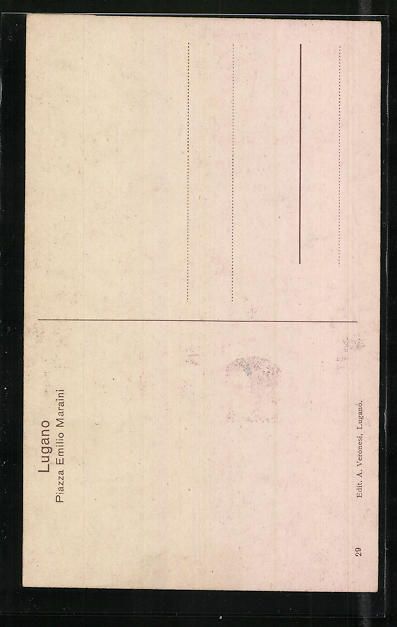 Cartoline postali: Lugano, Piazza Emilio Maraini – Usato da Berlin venduto da bartko-reher 1