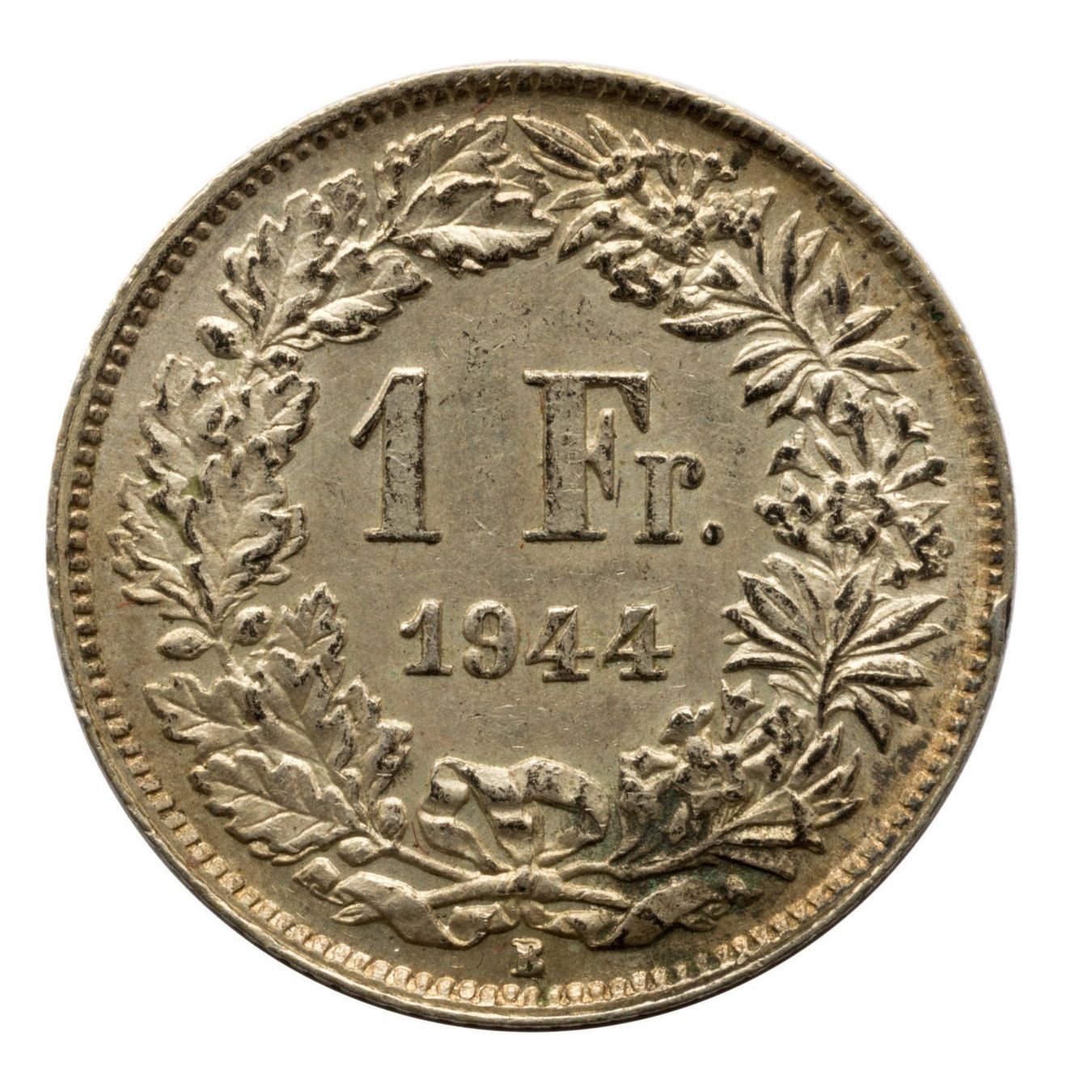 Tutti le monete: Schweiz - 1 Franken - 1944 - UNZ – Usato da Rotkreuz venduto da Swiss-Coins