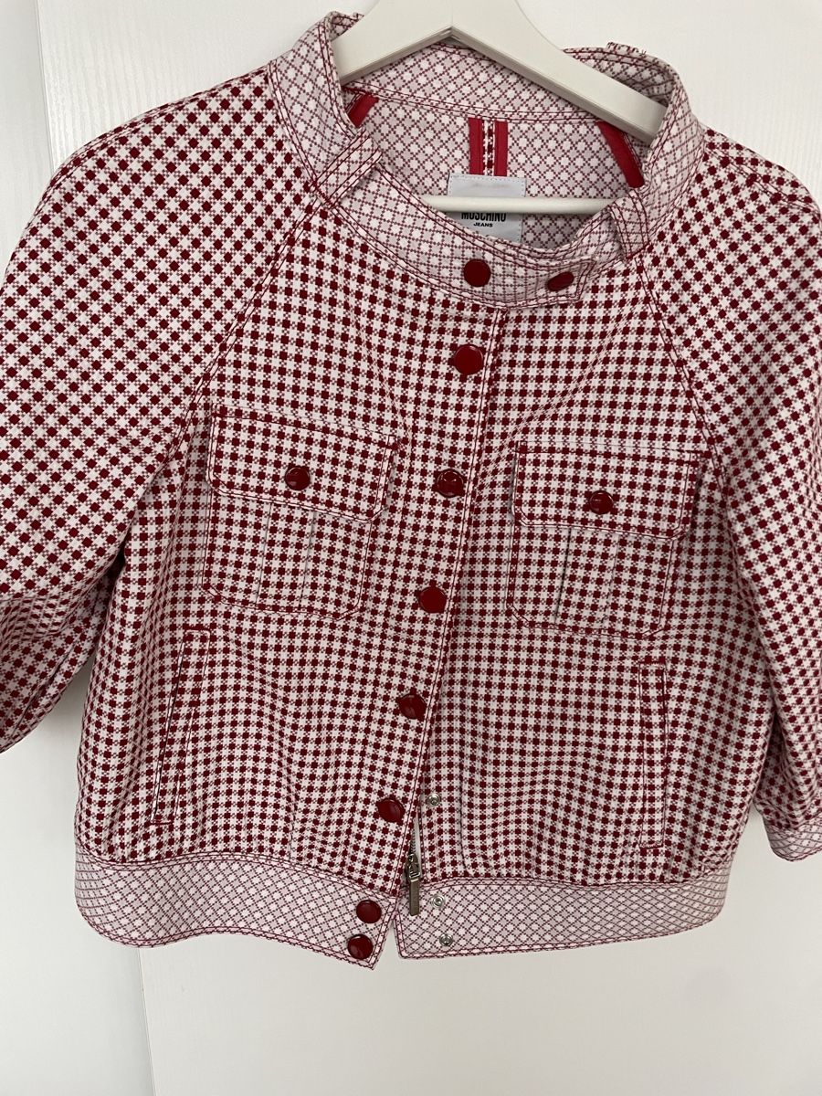 Moschino Jacken: Jacke Moschino rot/weiss Gr. 38 – Gebraucht aus Steinhausen von Marmottarosa