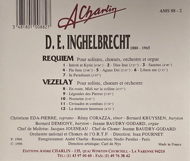 CD: Ingelbrecht - Requiem / Vezelay – Usato da Grüningen venduto da azulamarillo 1