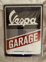 Vespa Garage Reklameschild Werkstatt Geburtstag 30X40cm.