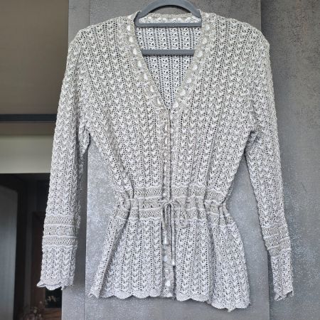 🐸 STRICKJACKE L MIT TAILLENZUG CARDIGAN JÄGGLI