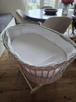 Weiße Stubenwagen/Babybett Holz