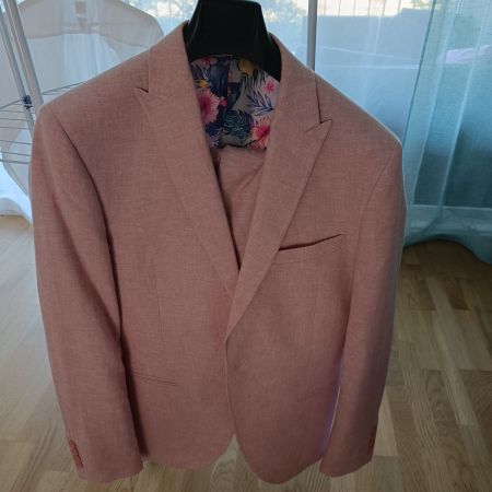 Herren Anzug Isaac Dewhirst Rosa Grösse 52