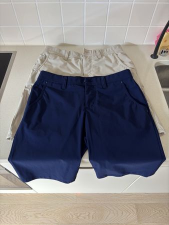 2x Alberto Golf Shorts – Gr. 44 – Beige & Navy – Top Zustand